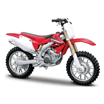 Burago kovový model motorky honda crf450r 1:18 červenobílá