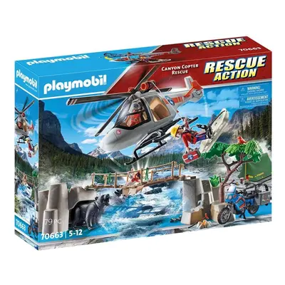 Playmobil 70663 nasazení helikoptéry v kaňonu