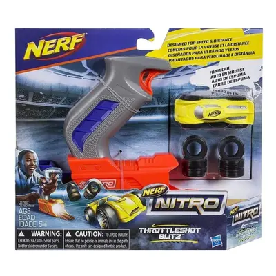 Nerf nitrothrottleshot blizt žluté vozidlo, hasbro c0782