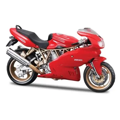 Burago kovový model motorky ducati supersport 900 1:18 stříbrná