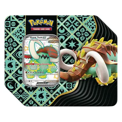 Pokémon tcg: sv4.5 paldean fates - premium tin great tusk ex