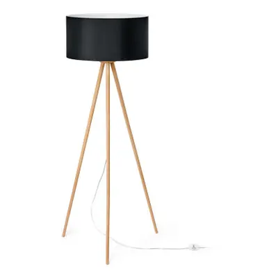 Tchibo - Dřevěná stojací lampa »Trojnožka« - barva: černá