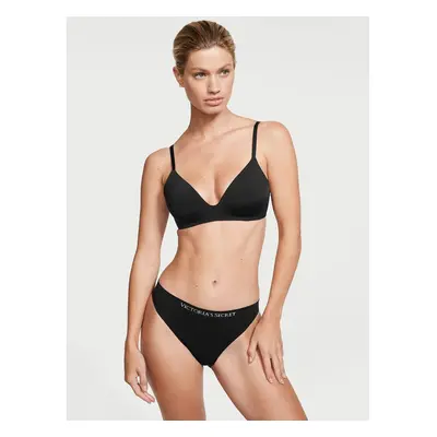 Černé bezešvé kalhotky Victoria's Secret T-252, XL