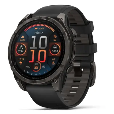 Garmin Fenix 8 – 47 mm, AMOLED, Sapphire, Carbon grey DLC titanium s Black/Gray 010-02904-21