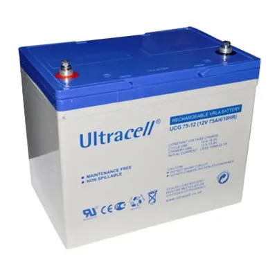 Ultracell UCG75-12 (12V - 75Ah), VRLA-GEL trakční baterie