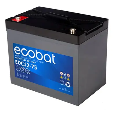 Ecobat Trakční baterie EDC12-75, 75Ah, 12V