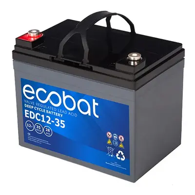 Ecobat Trakční baterie EDC12-35, 35Ah, 12V