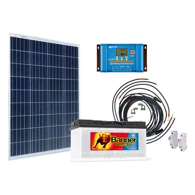 Solární sestava Victron Energy 130Wp, baterie Banner 100Ah