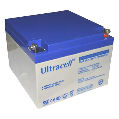 Ultracell UCG26-12 (12V - 26Ah), VRLA-GEL trakční baterie