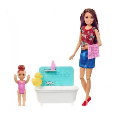 Mattel Barbie Chůva herní set s vanou