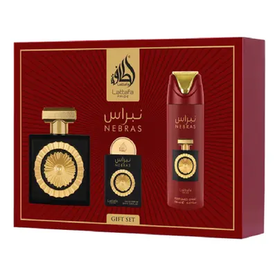 Lattafa Nebras - unisex parfém, EDP DÁRKOVÁ SADA: parfém, 100 ml + 20 ml + deodorant, 200 ml