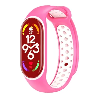 Silikonový řemínek TopQ Bubble pro Xiaomi Mi Band 5-6 růžový 92387