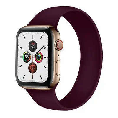 Silikonový řemínek TopQ Basic pro Apple Watch 3-4-5-6-SE 38-40mm vínový 60343