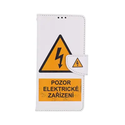 Pouzdro TopQ Xiaomi Redmi Note 13 Pro+ 5G knížkové Pozor elektrické zařízení 121424