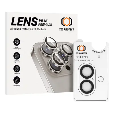 Tvrzené sklo Tel Protect 3D Lens na fotoaparát pro iPhone 16-16 Plus black (2 pcs)