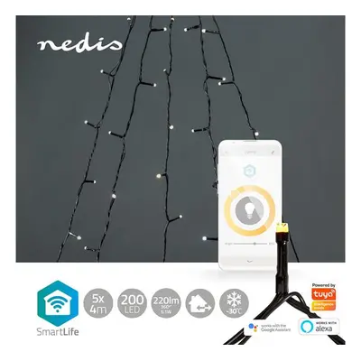 Smart LED vánoční řetěz NEDIS WIFILXT11W200 5x4m WiFi Tuya