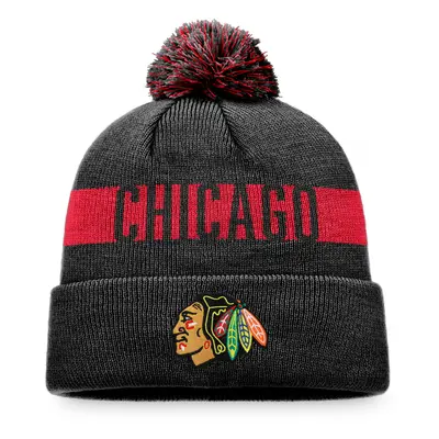 Chicago Blackhawks zimní čepice Fundamental Beanie Cuff with Pom