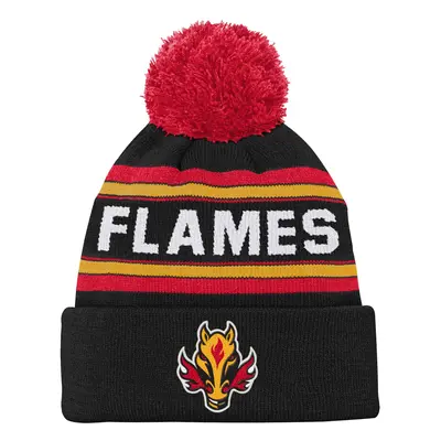 Calgary Flames dětská zimní čepice 3Rd Jersey Jacquard Cuff Pom