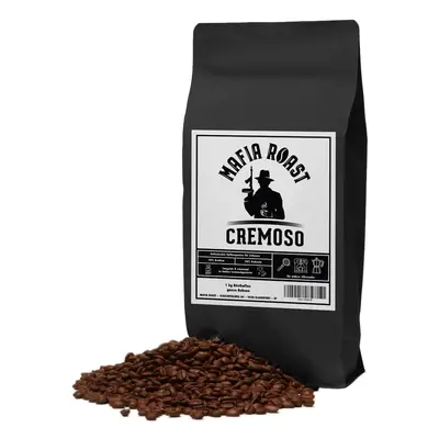 Zrnková káva MAFIA ROAST Cremoso 1000g - Kvalitní Italská káva 70% Arabica 30% Robusta perfektní