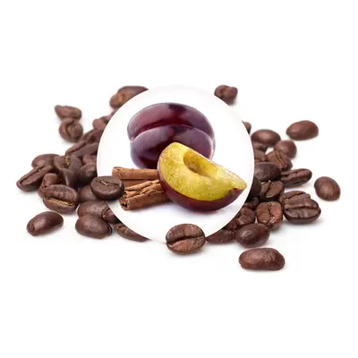 Švestka se skořicí - zrnková káva bezkofeinová, 500g