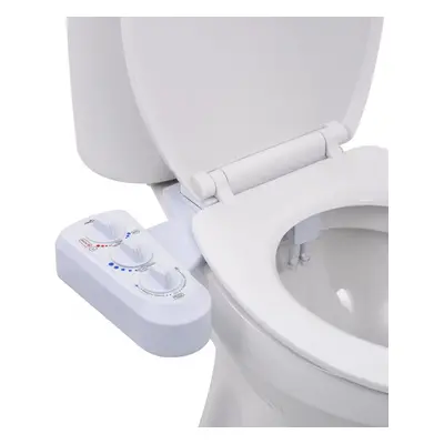 vidaXL Přídavný bidet na WC sedátko teplá/studená voda dvojitá tryska