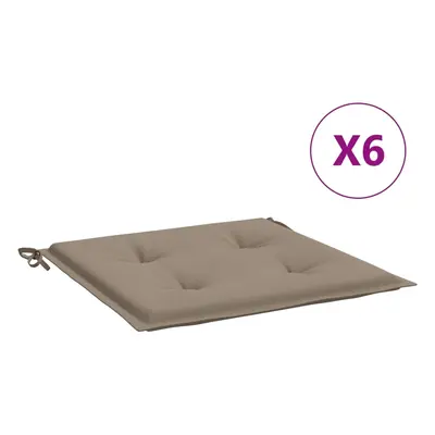 vidaXL Podušky na zahradní židli ks taupe 40x40x3 cm látka oxford