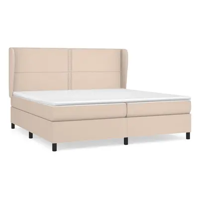 vidaXL Box spring postel s matrací cappuccino umělá kůže