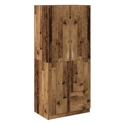 vidaXL Šatní skříň old wood x x cm kompozitní dřevo