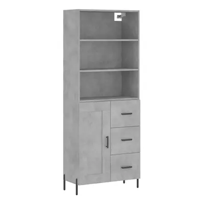 vidaXL Skříň highboard betonově šedá 69,5x34x180 cm kompozitní dřevo