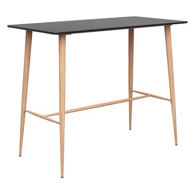 vidaXL Barový stůl černý 120 x 60 x 105 cm