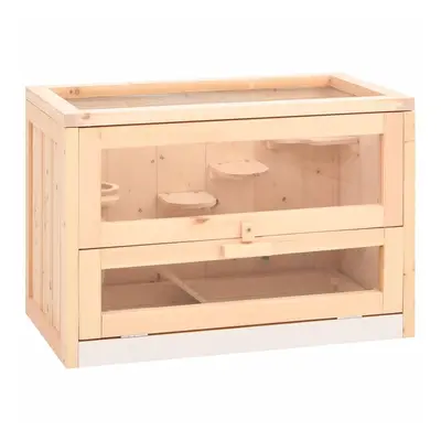 vidaXL Klec pro křečky x 35,5 x cm masivní jedlové dřevo