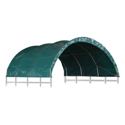 vidaXL Přístřešek pro zvířata PVC 3,7 x 3,7 m zelený
