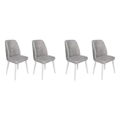 Hanah Home Chair Set (4 Pieces) Dallas-584 V4 Grey
White