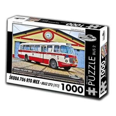 RETRO-AUTA Puzzle BUS č. 2 Škoda 706 RTO MEX (1973) 1000 dílků