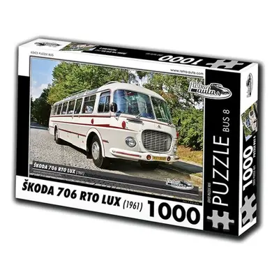 RETRO-AUTA Puzzle BUS č. 8 Škoda 706 RTO LUX (1961) 1000 dílků