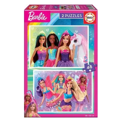 EDUCA Puzzle Barbie 2x48 dílků