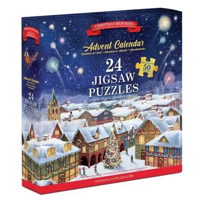 EUROGRAPHICS Puzzle Adventní kalendář: Vánoční vzpomínky 24x50 dílků