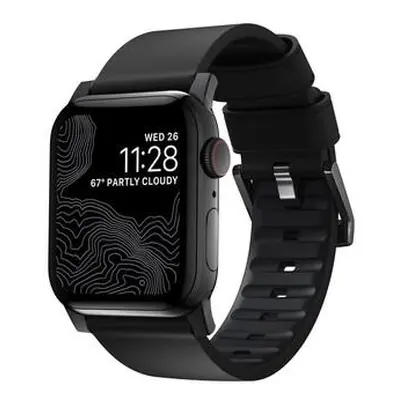 Nomad Active Pro hydrofobní kožený řemínek pro Apple Watch 44mm / 42mm - černý NM1A41BNW0