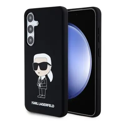 Karl Lagerfeld Liquid Silicone Ikonik NFT Zadní Kryt pro Samsung Galaxy S24 Black