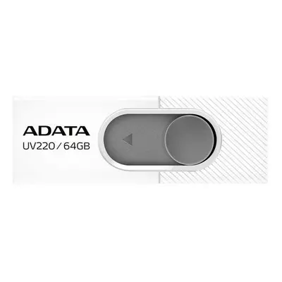 ADATA flash disk 64GB  UV220 USB 2.0 bílo-šedý, AUV220-64G-RWHGY