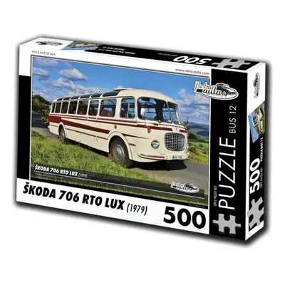 RETRO-AUTA Puzzle BUS č. 12 Škoda 706 RTO LUX (1979) 500 dílků