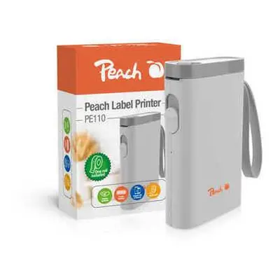 PEACH PE110 - tiskárna samolepících štítků, nabíjecí, bílá, PE110-w