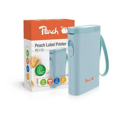 PEACH PE110 - tiskárna samolepících štítků, nabíjecí, modrá, PE110-bl