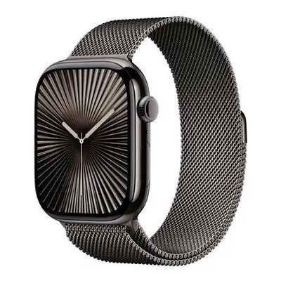 Apple Watch Series 10 GPS + Cellular 46mm Slate Titanium Case with Slate Milanese Loop - M/L (MW