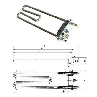 Topné těleso pračky LG 2000W s čidlem AEG33121503