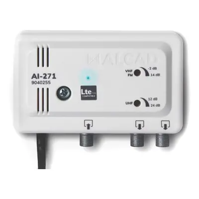 anténní zesilovač ALCAD AI-271   1x vstup - 2x výstup linkový LTE700