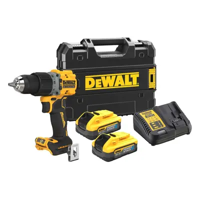 DCD805H2T DEWALT 18V XR AKU BEZUHLÍKOVÁ PŘÍKLEPOVÁ VRTAČKA, 2 X POWERSTACK BATERIE 5,0 AH, NABÍJ