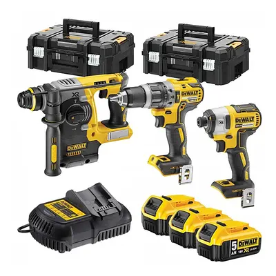 DCK368P3T DEWALT 18VOLT KOMBO SADA 3KS AKU NÁŘADÍ, KOMBI KLADIVO SDS-PLUS, PŘÍKLEPOVÁ VRTAČKA/ŠR