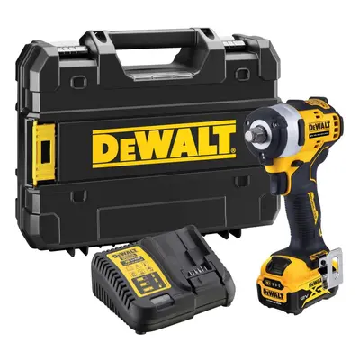 DCF901P1 DEWALT 12V AKU BEZUHLÍKOVÝ RÁZOVÝ UTAHOVÁK 1/2", 1 X 5,0Ah BATERIE XR LI-ION, NABÍJEČKA