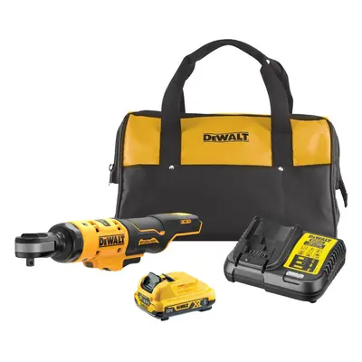 DCF503D1 DEWALT 12V AKU BEZUHLÍKOVÁ RÁČNA 3/8", 1X BATERIE 2,0 AH, NABÍJEČKA, TAŠKA